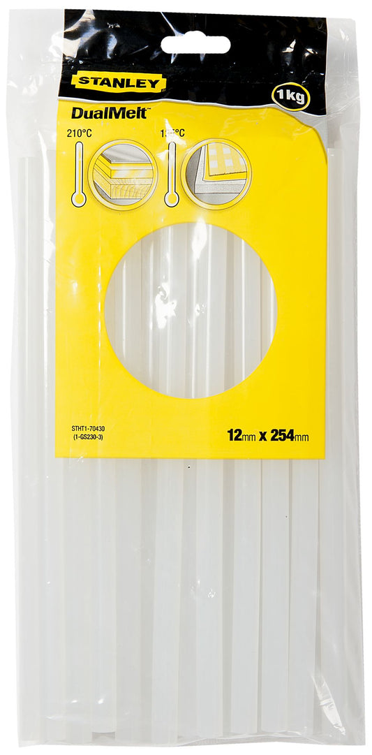 barras de cola termofusível padrão transparente 12mmx100mm - stanley (stht1-70430) - stht1-70430
