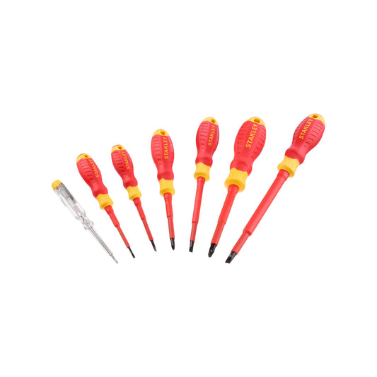Conjunto Chaves de Fenda Eletricista Isolado 1000v FATMAX® Pozidriv/Plano/Buscapolos - 7 Peças - STANLEY (STHT60031-0) - vista 1