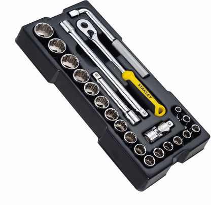 Módulo de Mecânica Métrica TRANSMODULE SYSTEM™ 1/2' Chaves de Caixa - 23 Peças - 12 Pontas - STANLEY (STMT1-74726) - vista 2