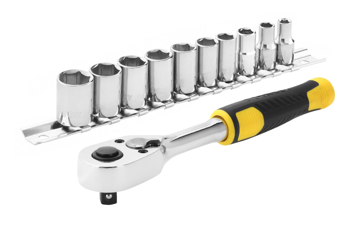 conjunto de roquete y chaves de caixa fatmax® 1/4" 72 dientes - 22 peças - stanley (stmt82666-0) - stmt82666-0