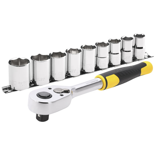conjunto de roquete y chaves de caixa fatmax® 1/2" 72 dentes - 11 peças - stanley (stmt82671-0) - stmt82671-0