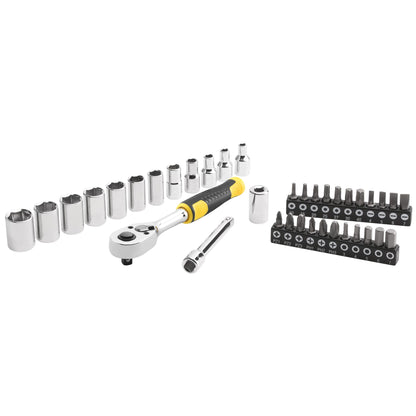 Conjunto Compacto Roquete y Chaves de Caixa 1/4' 72 Dientes - 37 Peças - STANLEY (STMT82672-0) - vista 1