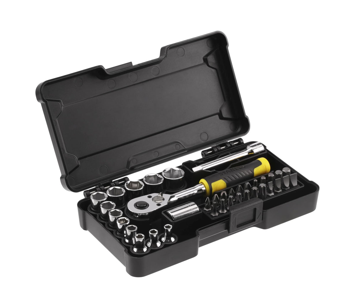 Conjunto Compacto Roquete y Chaves de Caixa 1/4' 72 Dientes - 37 Peças - STANLEY (STMT82672-0) - vista 2