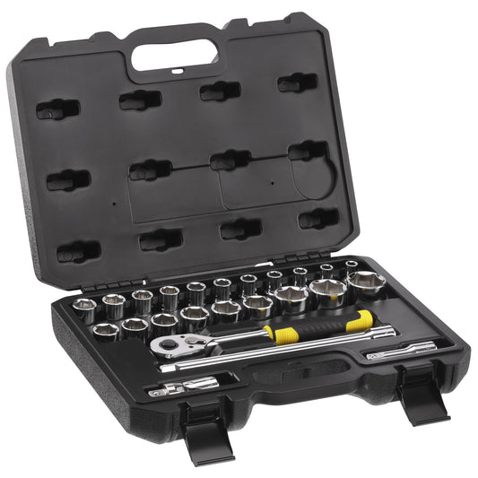 conjunto de roquete y chaves de caixa fatmax® 1/2" 72 dentes - 24 peças - stanley (stmt82830-1) - stmt82830-1