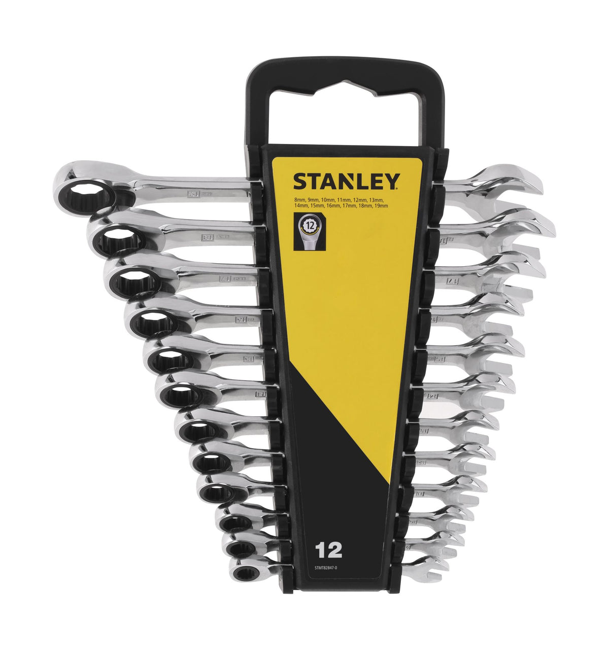 conjunto de chaves de roquete combinadas - 12 peças - stanley (stmt82847-0) - stmt82847-0