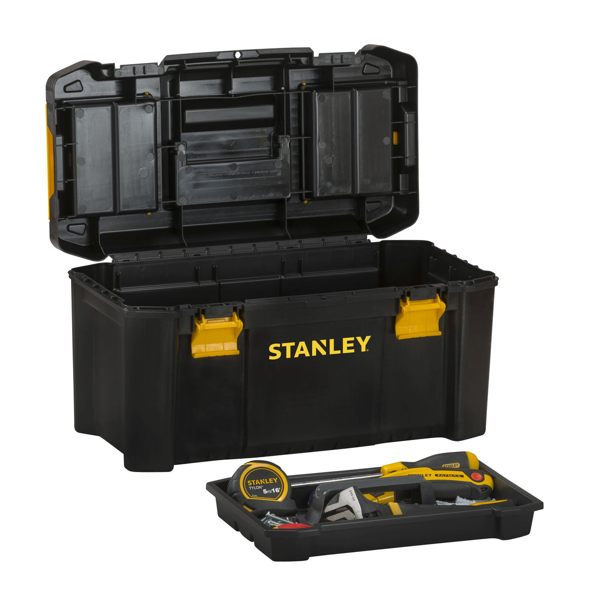 caixa ferramentas essential™ fechos de plástico - 16"/40cm - stanley (stst1-75517) - stst1-75517